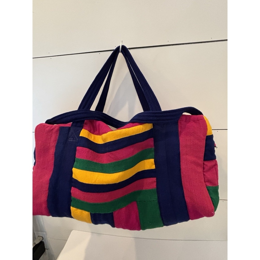 Large Patchwork Handmade travel bag. One‎ Of A Kind. - Picture 7 of 7